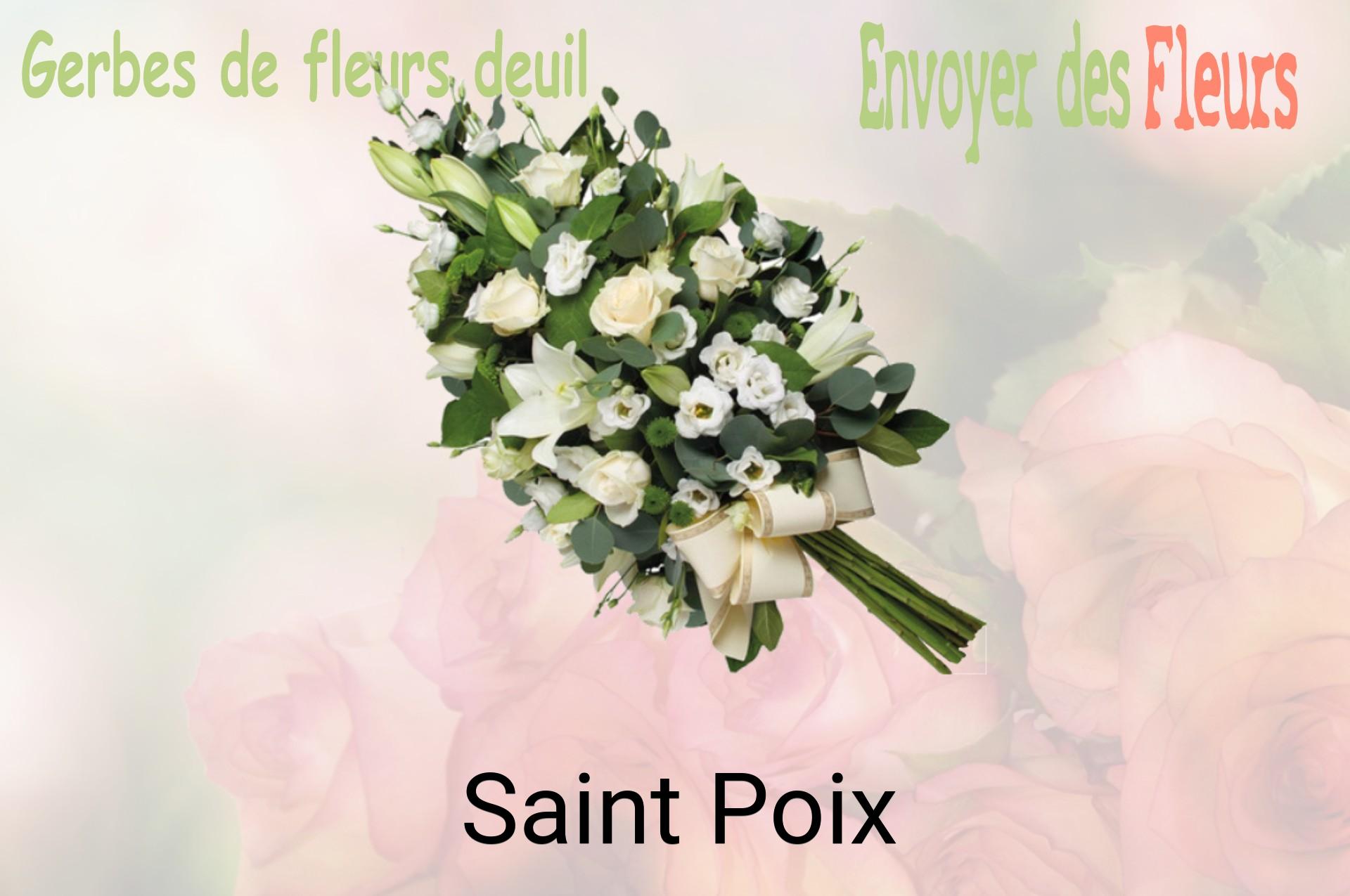 Gerbe de fleurs de deuil livrée à Saint-Poix